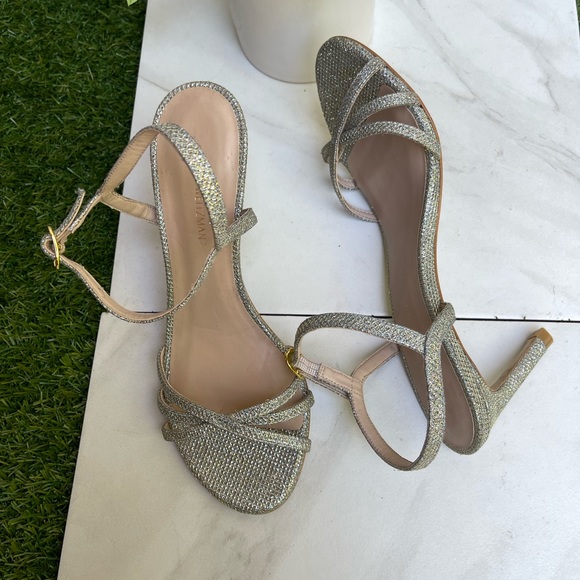 Stuart Weitzman Starla Metallic sandals size 5.5 - Picture 2 of 13